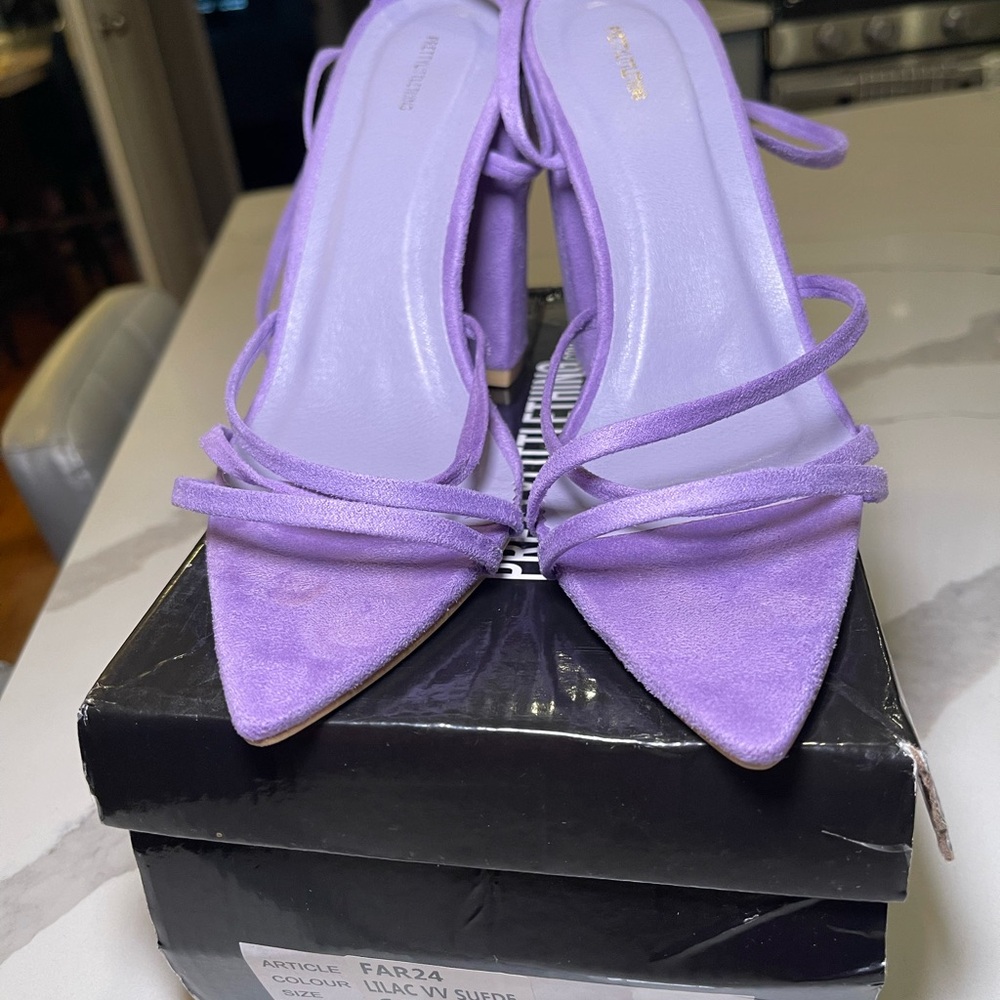 PrettyLittleThing Purple Strappy Heels